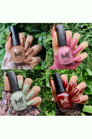 MI FASHION Set Of 4 Ultra High Glass HD 3D Shine Long Lasting Nail Polish 60ml
