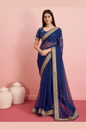 VAIRAGEE Embroidered Organza Saree