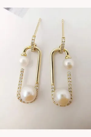 Krelin Gold-Plated Stainless Steel Geometric Drop Earrings