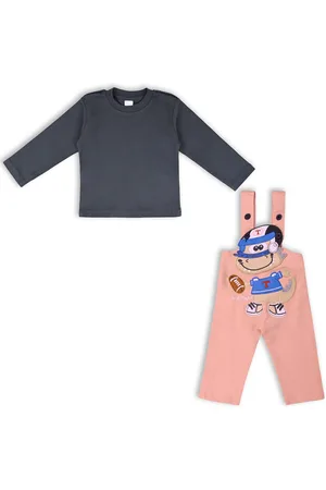 Wish Karo Boys Printed Dungaree With Tshirt