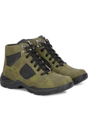 Kraasa Men Colourblocked Mid-Top Regular Boots