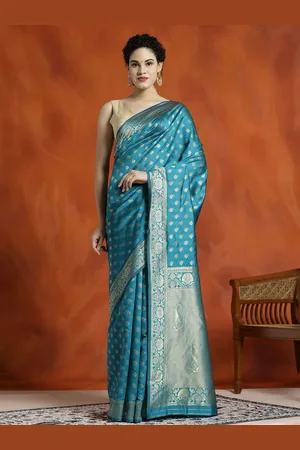 Jaipur Silk Banarasi Zari Woven Heavy Saree