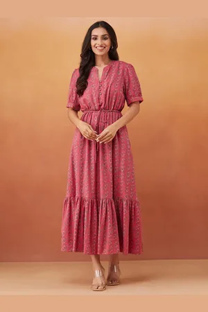 Fabindia Print Maxi Midi Dress