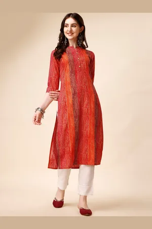 Berrylicious Abstract Printed Mandarin Collar Kurta