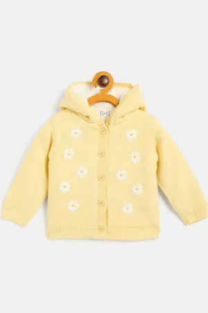 JWAAQ Girls Embroidered Cardigan with Embroidered Detail