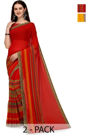 ANAND SAREES Floral Saree Pack of 2