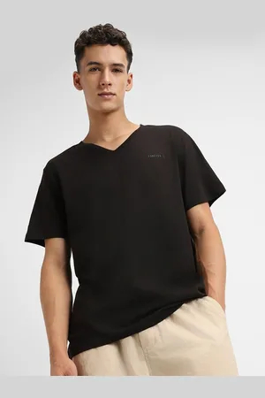 Forever 21 Men V-Neck Solid T-shirt