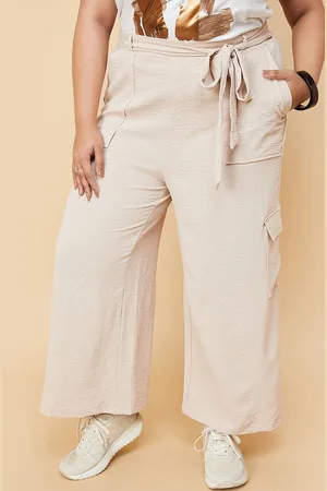 Max Collection Women Cotton Mid-Rise Trousers