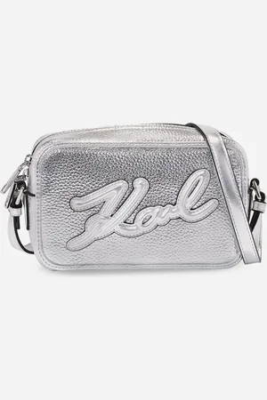 Karl Lagerfeld Textured Structured Sling Bag with Cut Work