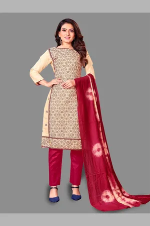 APNISHA Ethnic Motifs Embroidered Unstitched Dress Material