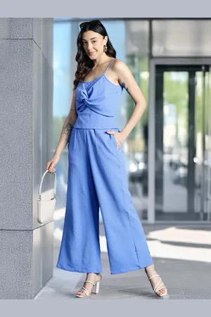 DressBerry Twisted Detail Textured Top and Trousers Co-Ord Set
