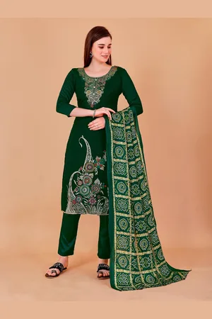APNISHA Ethnic Motifs Printed Pure Cotton Unstitched Dress Material