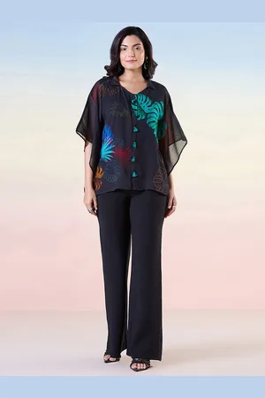 Liva Floral Print Kimono Sleeve Liva Kaftan Top