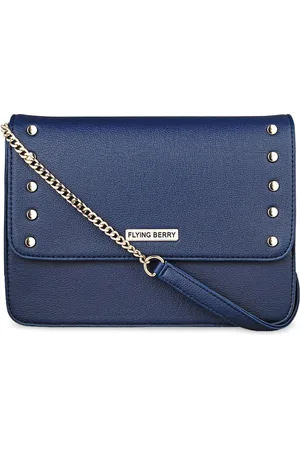 FLYING BERRY Navy Blue Solid Sling Bag