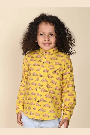 LIL PITAARA Boys Comfort Conversational Printed Cotton Casual Shirt