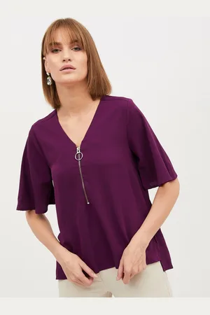 Harpa Women Purple Solid Top