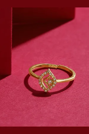 Unniyarcha Women Gold-Plated Stones-Studded Finger Ring