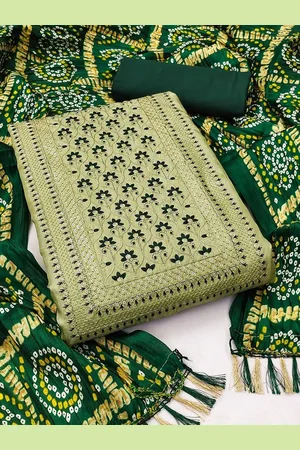 APNISHA Ethnic Motifs Embroidered Unstitched Dress Material