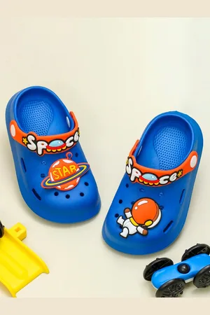 Yellow bee Boys Printed Clogs Flops
