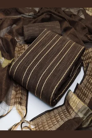 APNISHA Striped Unstitched Dress Material