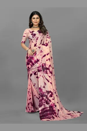 APNISHA Tie & Dye Dyed Pure Chiffon Leheriya Saree