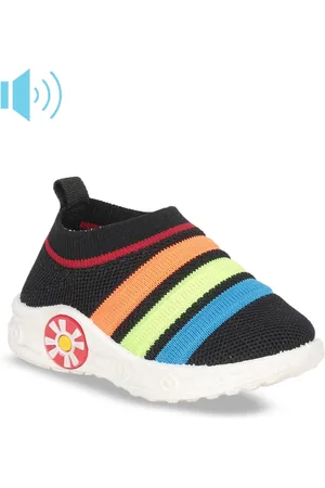 Lil Lollipop Kids Colourblocked Musical Chu Chu Slip-On Sneakers