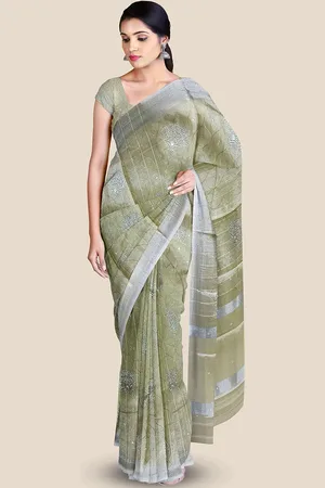 The Chennai Silks Ethnic Motifs Tissue Banarasi Saree
