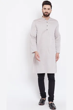 Even Men Beige Striped Straight Kurta