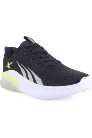 Sparx Men Black & White Mesh Running Non-Marking Shoes