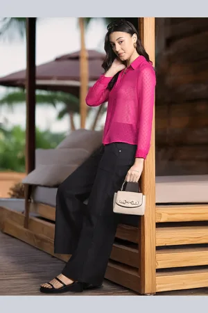 DressBerry Dobby Sheer Casual Shirt
