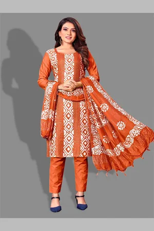 APNISHA Ethnic Motifs Printed Embroidered Unstitched Dress Material