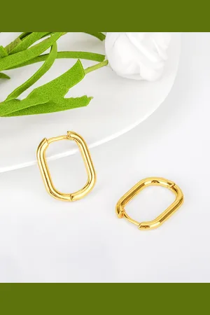 FIMBUL Gold Plated Stainless Steel Hoop Earrings