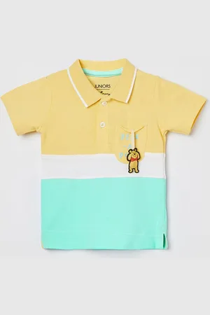 Lifestyle Boys Colourblocked Disney Winnie The Pooh Polo Collar Cotton T-shirt