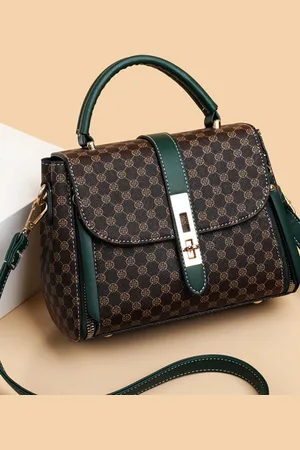 Diva Dale Women Checked Structured Satchel Bag