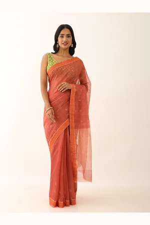 Taneira Striped Zari Silk Cotton Chanderi Saree