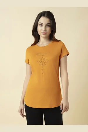 Van Heusen Women Front Print Round Neck Short Sleeve Lounge T-Shirt