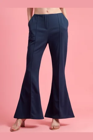 Golden Kite Women Smart High-Rise Wrinkle Free Pleated Wide Leg Trousers