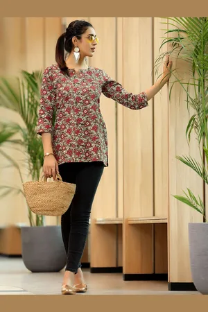Libas Floral Printed Pure Cotton Kurti
