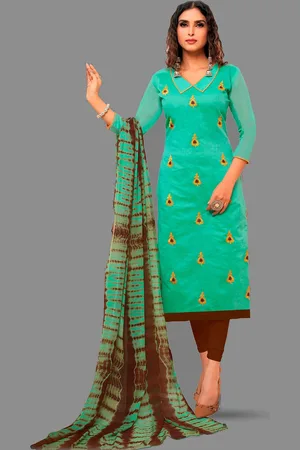 APNISHA Ethnic Motifs Embroidered Unstitched Dress Material