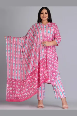 Amayra Ethnic Motifs Printed Straight Pure Cotton Kurta with Trousers & Dupatta