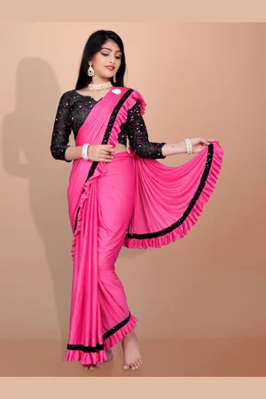 APNISHA Girls Sequinned Ready to Wear Saree