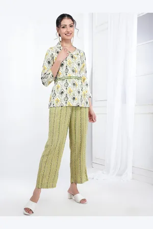 Bani Women Ethnic Motif Printed Tunic & Trouser with Embroidered Belt