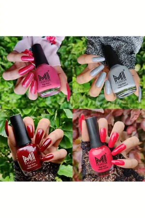 MI FASHION Set Of 4 Ultra High Glass HD 3D Shine Long Lasting Nail Polish 60ml