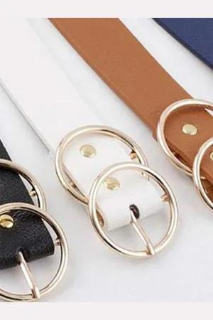 Lulala Women Push Pin Closure Belt