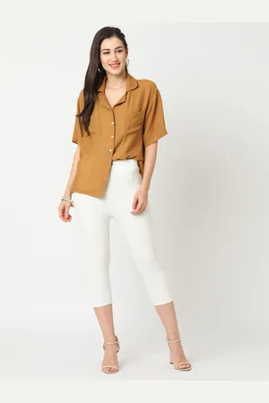 Globus Women Skinny Fit High-Rise Capris