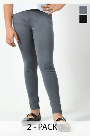 KAYU Girls Pack Of 2 Mid-Rise Ankle-Length Leggings