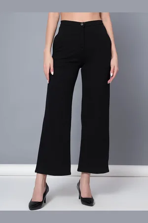 Golden Kite Women Tailored High-Rise Wrinkle Free Pleated Parallel Trousers