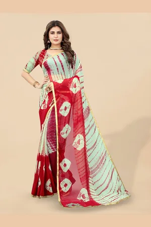 APNISHA Tie & Dye Zari Bandhani Saree