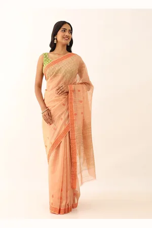Taneira Striped Zari Silk Cotton Chanderi Saree