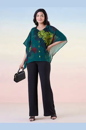 Liva Floral Print Kimono Sleeve Liva Kaftan Top